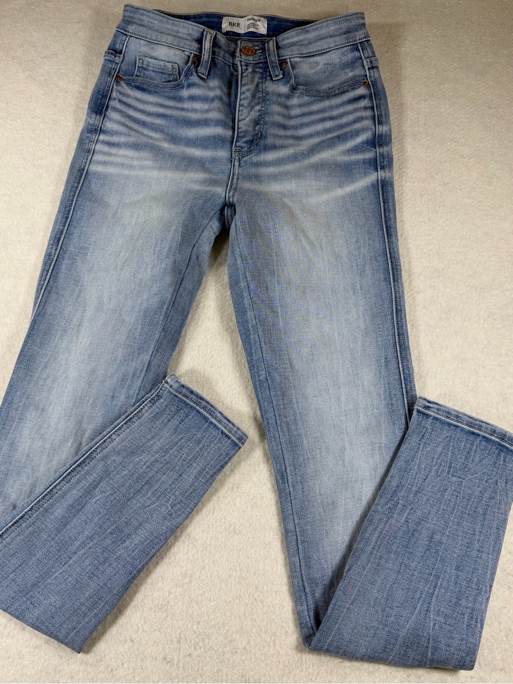 BKE Women’s Parker Jeans Universal Fit High Rise Ankle Skinny Light Wash Size 23